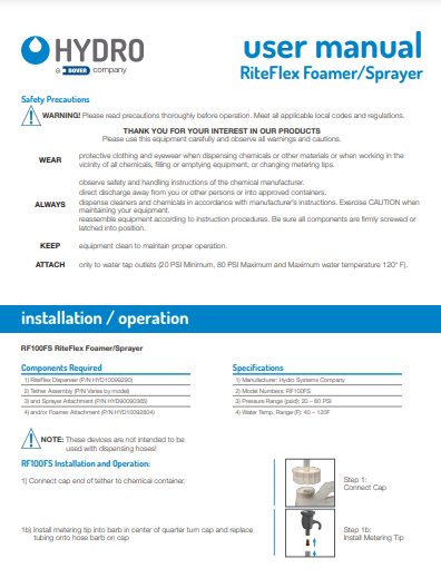 HYD10099369-Instruction-Sheet-RiteFlex-Foamer-Sprayer
